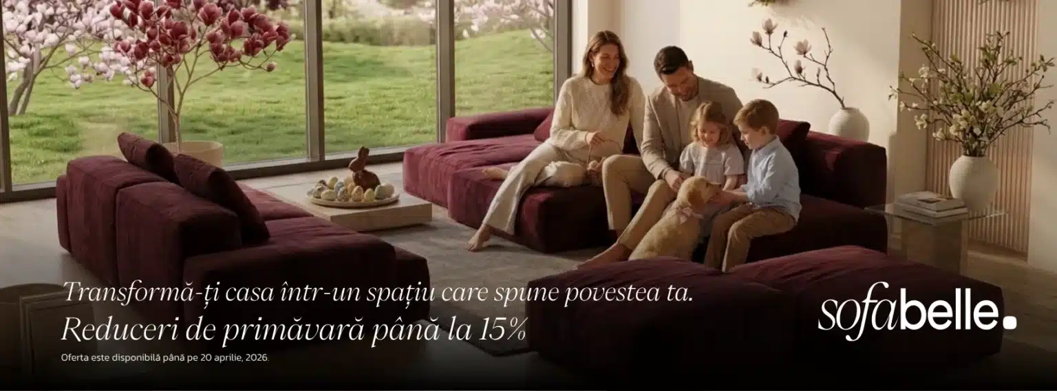 reduceri mobilier tapitat personalizat Oferta de Pasti aprilie 2026 la canapele modulare colțare personalizate paturi tapițate la comanda