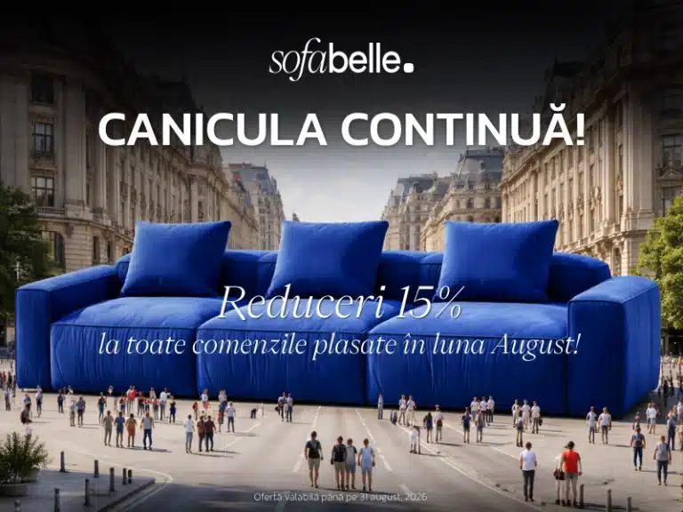 canapea albastra velvet la comanda 15% reducere la mobilier tapițat la comandă Sofa Belle